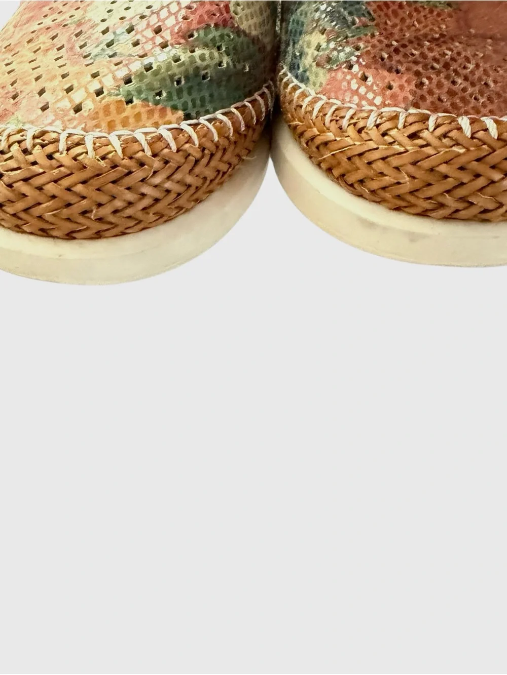 L’Amour Des Pieds Stazzema  Floral Perforated Espadrille Slip-On Shoes Flats